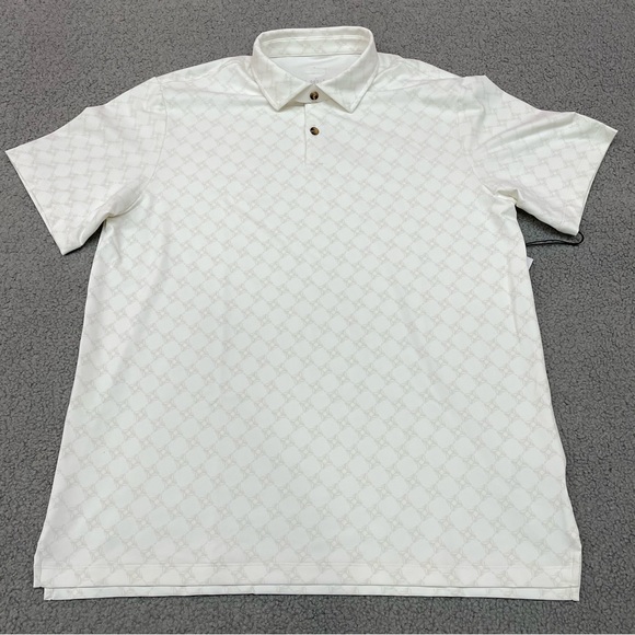Jordan Sport Men’s Printed Golf Polo White Beige HV1155-030 Size L NWT
